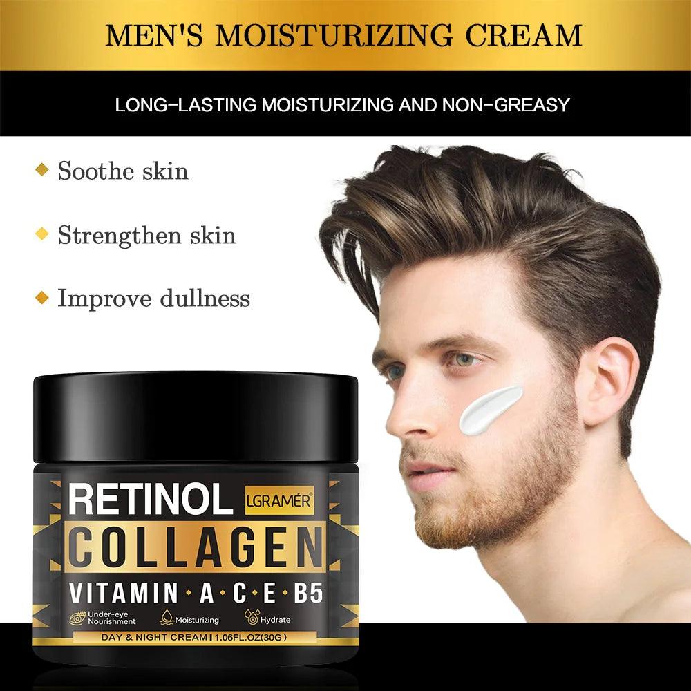 Collagen and Retinol Cream: Anti-Aging Formula for Men