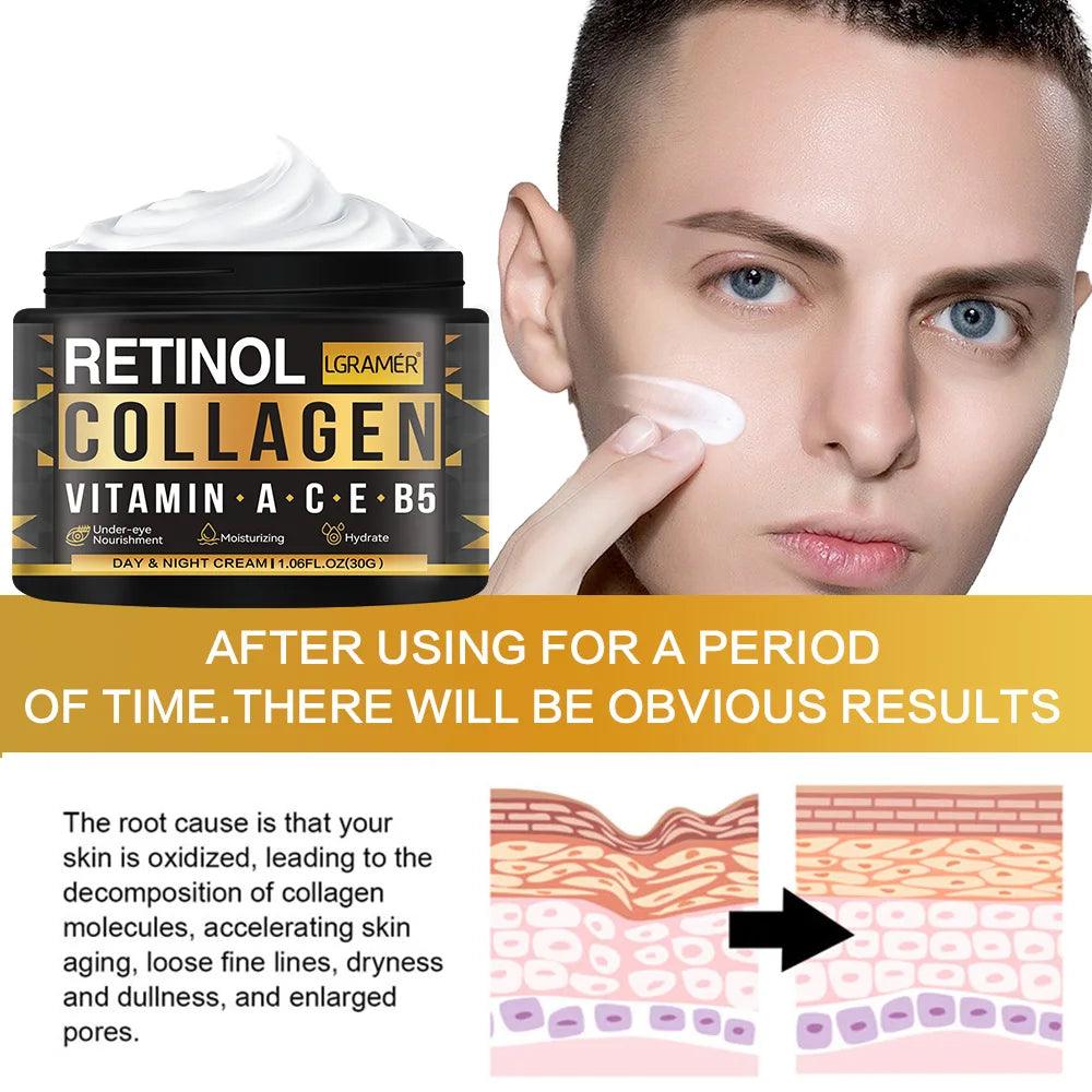 Collagen and Retinol Cream: Anti-Aging Formula for Men