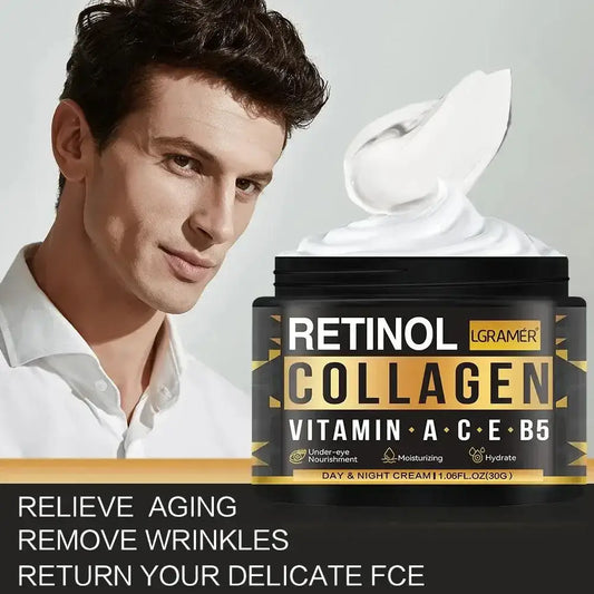 Collagen and Retinol Cream: Anti-Aging Formula for Men